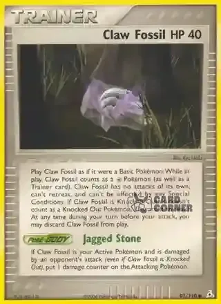 EX Holon Phantoms Kartenliste - Klauenfossil 91/110