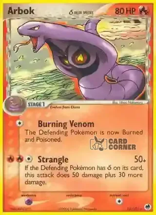 EX Dragon Frontiers Kartenliste - Arbok δ 13/101