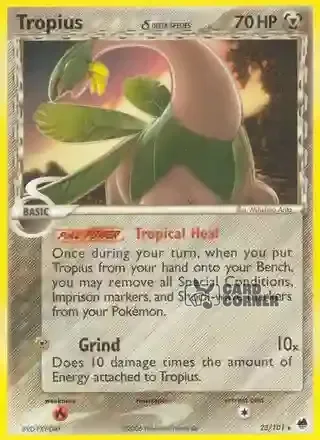 EX Dragon Frontiers Kartenliste - Tropius δ 23/101
