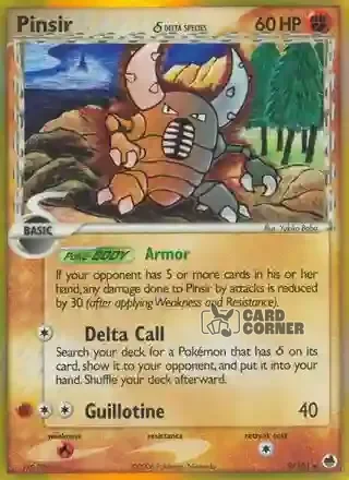 EX Dragon Frontiers Kartenliste - Pinsir δ 9/101