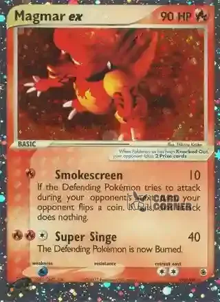EX Ruby and Sapphire Kartenliste - Magmar ex 100/109
