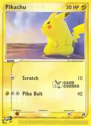 EX Sandstorm Kartenliste - Pikachu 72/100