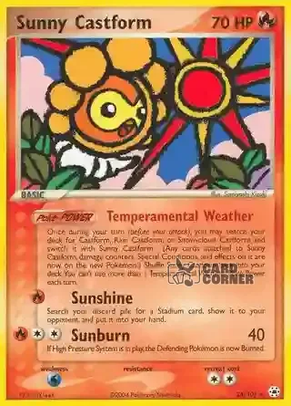 EX Hidden Legends Kartenliste - Sunny Castform 26/101