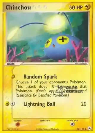 EX Hidden Legends Kartenliste - Chinchou 57/101