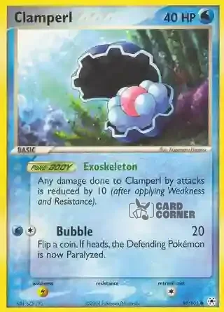 EX Hidden Legends Kartenliste - Clamperl 58/101