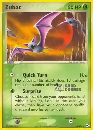 EX Hidden Legends Kartenliste - Zubat 83/101
