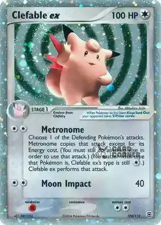 EX FireRed & LeafGreen Kartenliste - Pixi ex 106/112