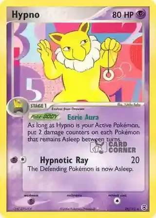 EX FireRed & LeafGreen Kartenliste - Hypno 25/112
