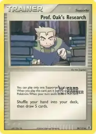 EX FireRed & LeafGreen Kartenliste - Professor Eichs Nachforschungen 98/112