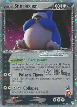 EX Team Rocket Returns Kartenliste - Rocket's Snorlax ex 104/109