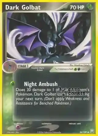 EX Team Rocket Returns Kartenliste - Dark Golbat 34/109