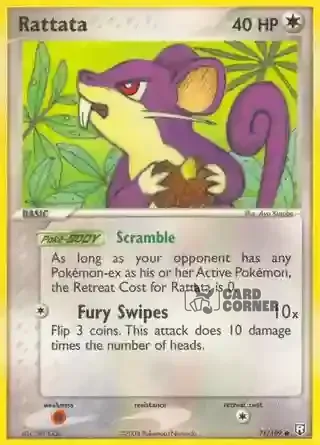 EX Team Rocket Returns Kartenliste - Rattata 71/109