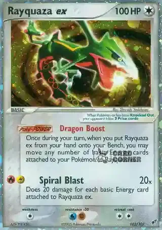 EX Deoxys Kartenliste - Rayquaza ex 102/107