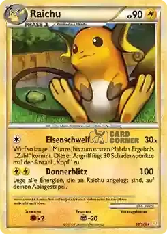 HeartGold und Soulsilver Kartenliste - Raichu 010/123