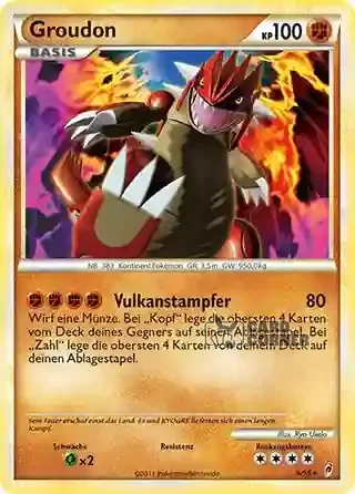 Ruf der Legenden Kartenliste - Groudon 006/095
