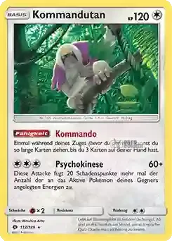 Sonne und Mond Kartenliste - Kommandutan 113/149