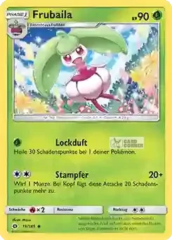 Sonne und Mond Kartenliste - Frubaila 019/149