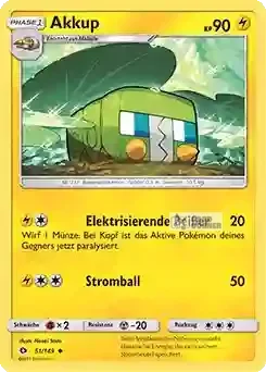 Sonne und Mond Kartenliste - Akkup 051/149