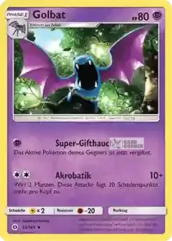 Sonne und Mond Kartenliste - Golbat 055/149