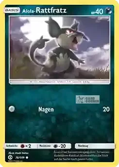Sonne und Mond Kartenliste - Alola-Rattfratz 076/149