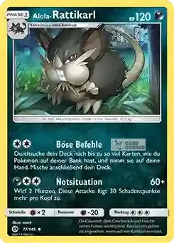 Sonne und Mond Kartenliste - Alola-Rattikarl 077/149