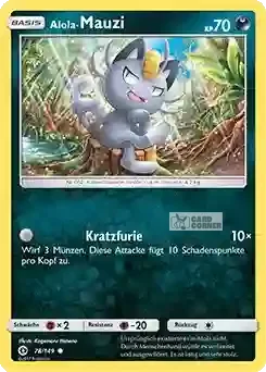 Sonne und Mond Kartenliste - Alola-Mauzi 078/149