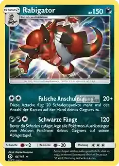 Sonne und Mond Kartenliste - Rabigator 085/149