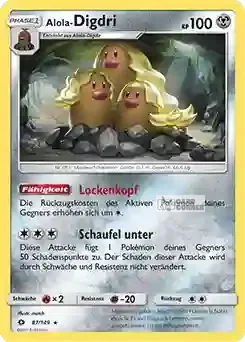 Sonne und Mond Kartenliste - Alola-Digdri 087/149