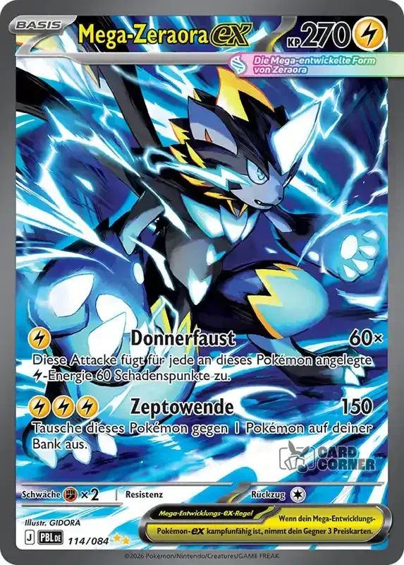 Pitch Black Mega Zeraora EX 114/084