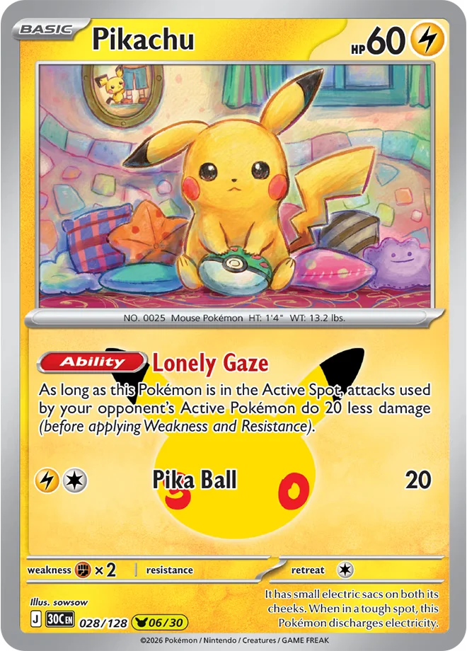 30 Jahre Kartenliste Pikachu 028/128