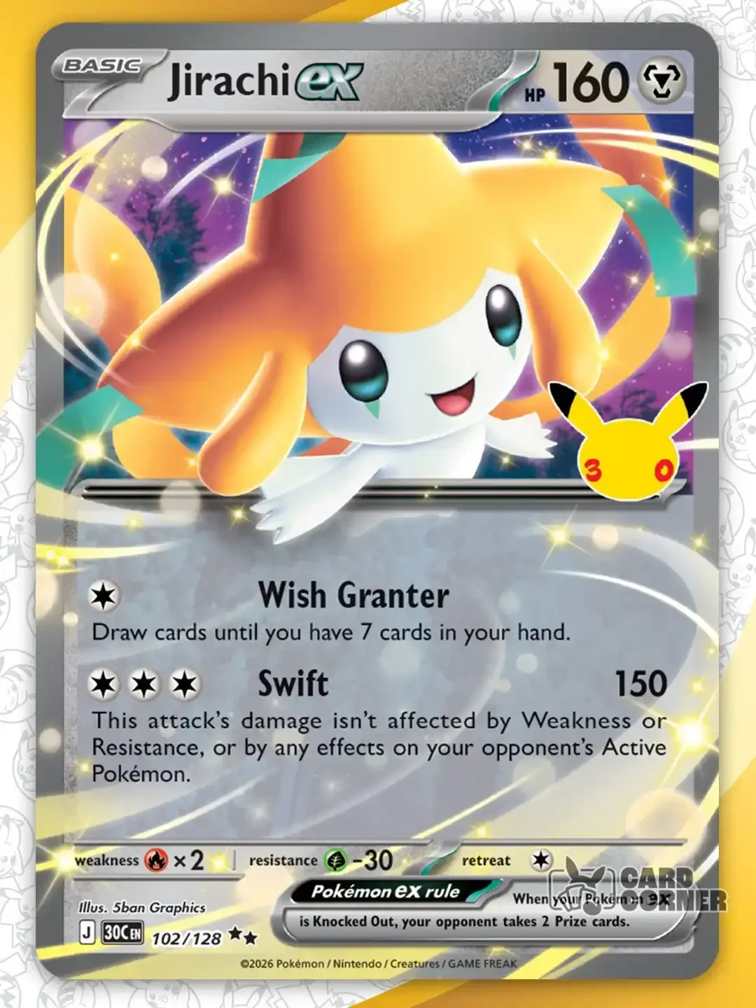 30 Jahre Kartenliste Jirachi 102/128