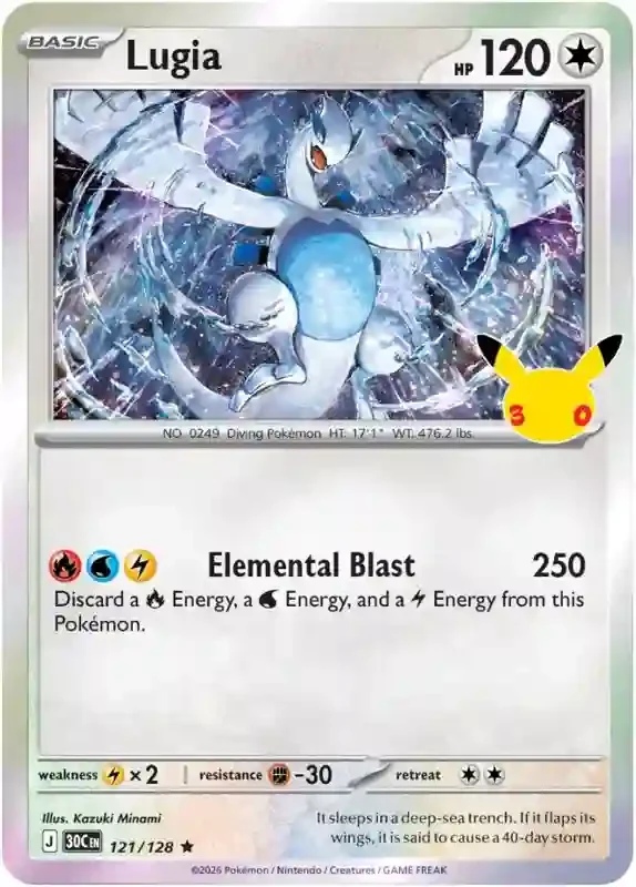 30 Jahre Kartenliste Lugia 121/128