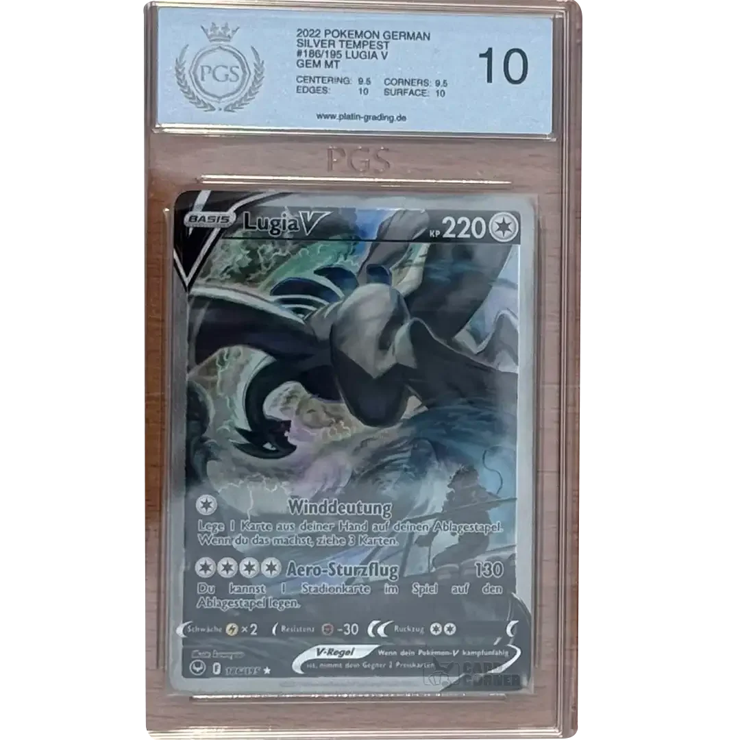 Lugia V #186 Silberne Sturmwinde PGS10