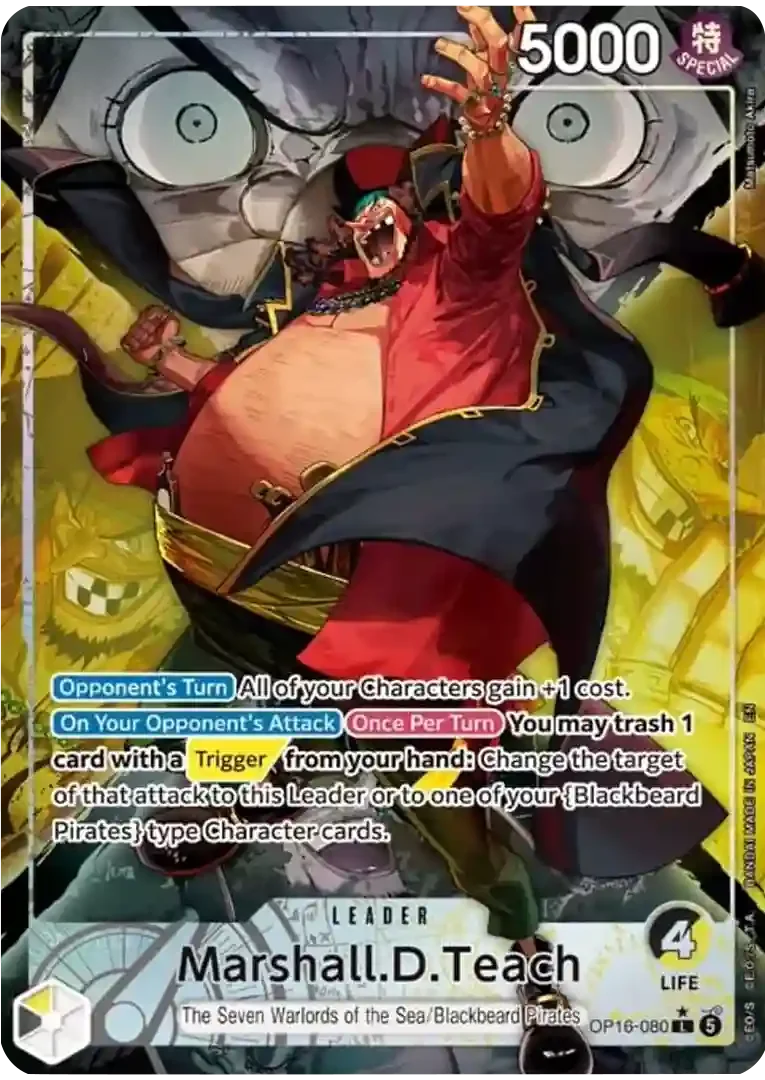 One Piece OP16 Card List - Blackbeard OP16-080