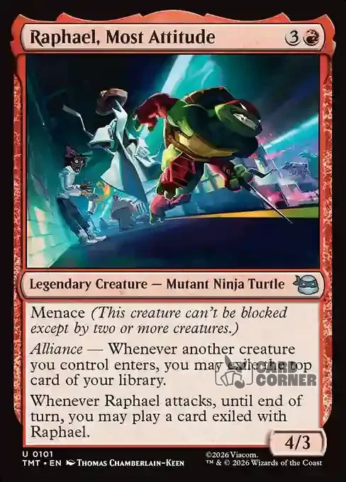 TMNT Card List - Raphael, Most Attitude #0101