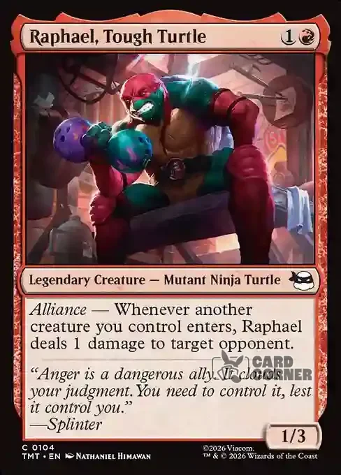 TMNT Card List - Raphael, Tough Turtle #0104