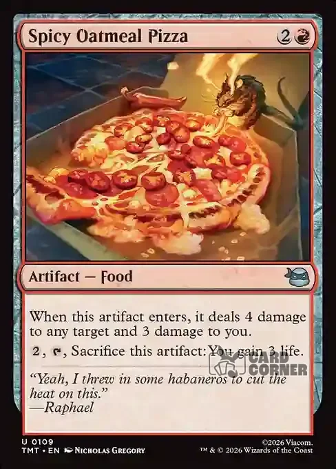 TMNT Card List - Spicy Oatmeal Pizza #0109