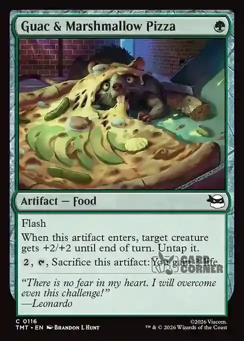 TMNT Card List - Guac & Marshmallow Pizza #0116