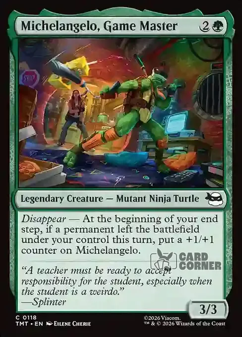 TMNT Card List - Michelangelo, Game Master #0118