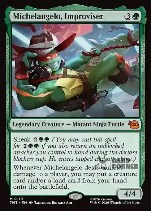 TMNT Card List - Michelangelo, Improviser #0119