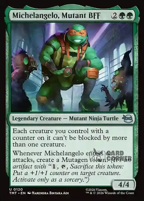 TMNT Card List - Michelangelo, Mutant BFF #0120