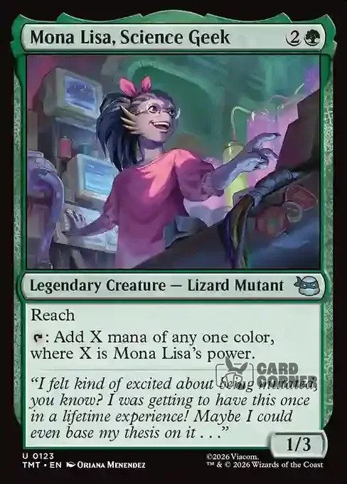 TMNT Card List - Mona Lisa, Science Geek #0123