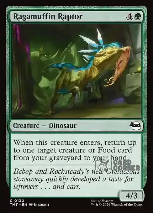 TMNT Card List - Ragamuffin Raptor #0130