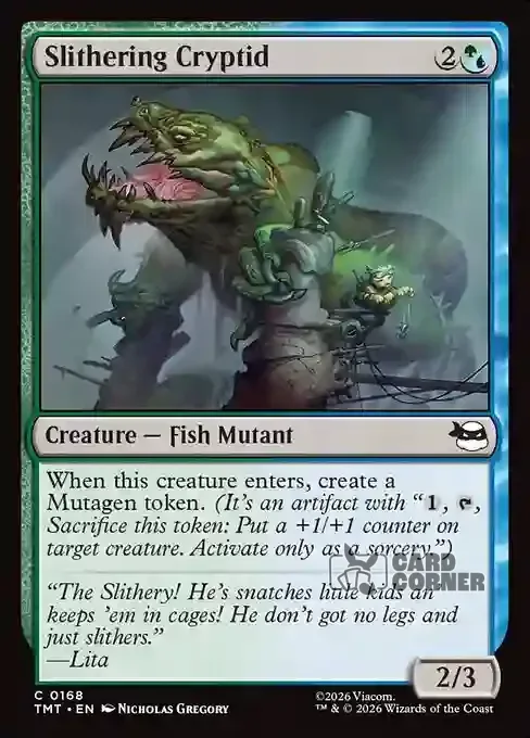 TMNT Card List - Slithering Cryptid #0168