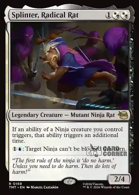 TMNT Card List - Splinter, Radical Rat #0169