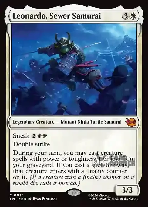 TMNT Card List - Leonardo, Sewer Samurai #0017
