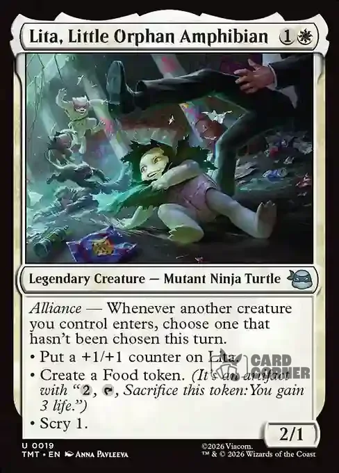 TMNT Card List - Lita, Little Orphan Amphibian #0019
