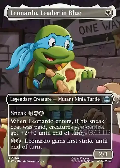 TMNT Card List - Leonardo, Leader in Blue #0196
