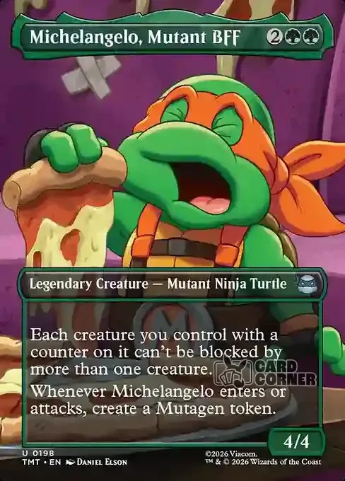 TMNT Card List - Michelangelo, Mutant BFF #0198