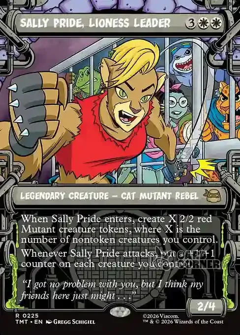 TMNT Card List - Sally Pride, Lioness Leader #0225